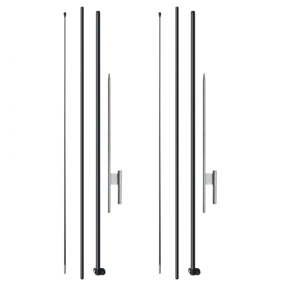 VEVOR Feather Flag Pole Kit, 2 Packs Swooper Flag Pole 12.7 ft, Sign Flag Poles for Business Advertising Flags Outdoor, with Ground Stakes and A Carrying Bag (Flag Not Included)