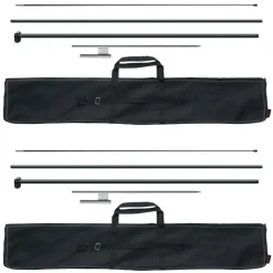 VEVOR Feather Flag Pole Kit, 2 Packs Swooper Flag Pole 12.7 ft, Sign Flag Poles for Business Advertising Flags Outdoor, with Ground Stakes and A Carrying Bag (Flag Not Included)
