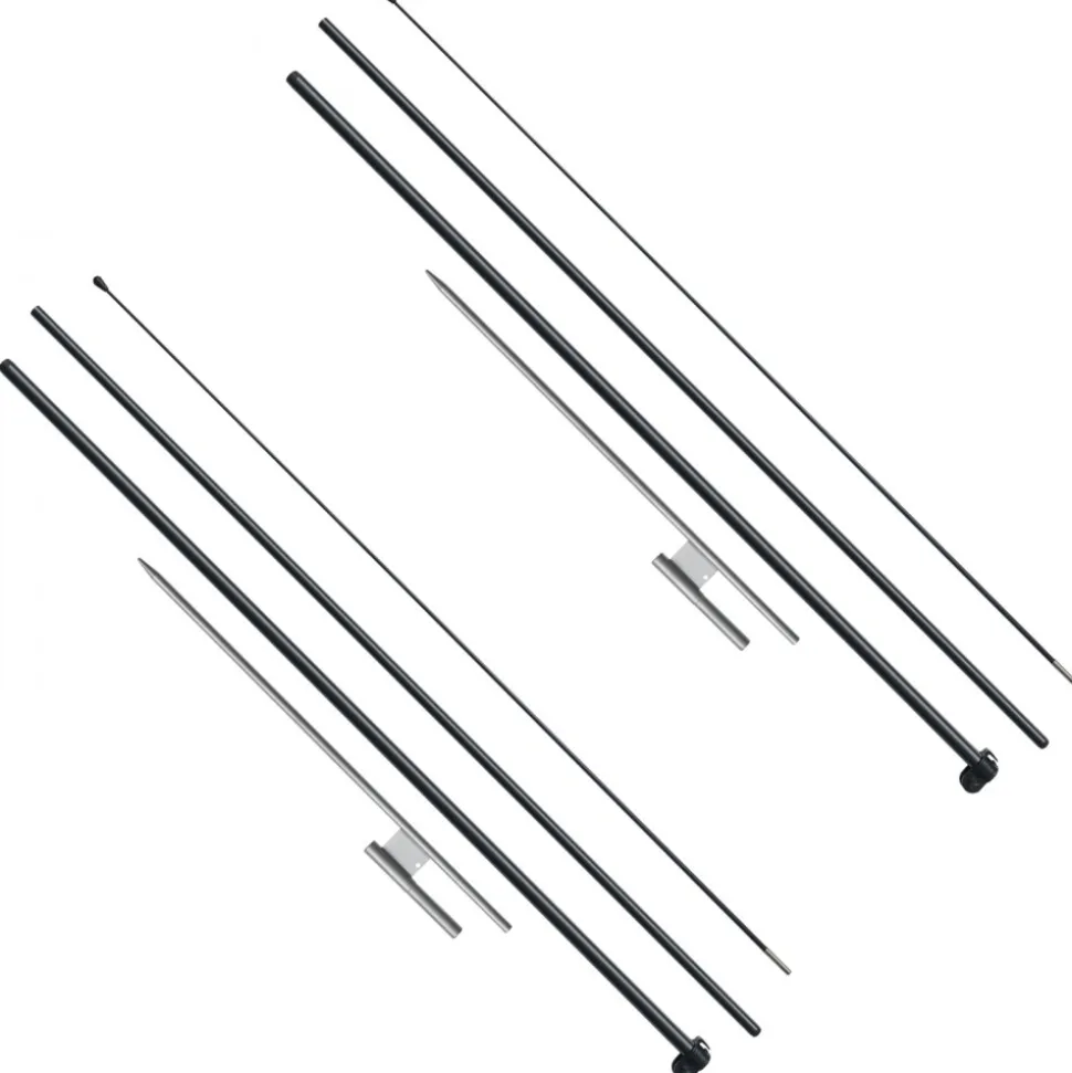 VEVOR Feather Flag Pole Kit, 2 Packs Swooper Flag Pole 12.7 ft, Sign Flag Poles for Business Advertising Flags Outdoor, with Ground Stakes and A Carrying Bag (Flag Not Included)