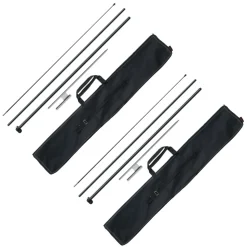 VEVOR Feather Flag Pole Kit, 2 Packs Swooper Flag Pole 12.7 ft, Sign Flag Poles for Business Advertising Flags Outdoor, with Ground Stakes and A Carrying Bag (Flag Not Included)
