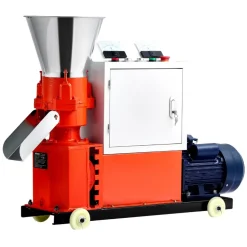 VEVOR Feed Pellet Mill Machine, 6 mm Animal Feed Pellet Making Machine, 3KW 240V Animal Food Granulator Mill Machines with 3 Pressure Rollers & 4 Wheels, Ideal for Poultry, Livestock, Farm Animals