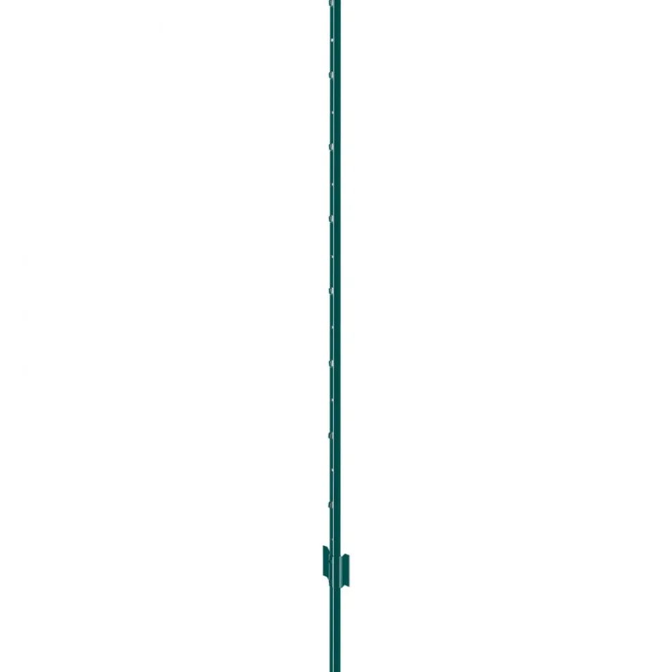VEVOR 5 Feet Fence Post, 10 Pack U-Channel Heavy Duty Metal Fence Posts, Sturdy Steel Fence Stakes for Garden Yard, Lawn, Farms and Outdoor Wire Fencing, Green