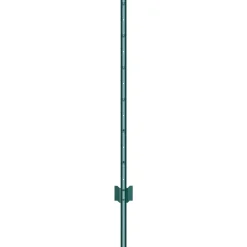 VEVOR 4 Feet Fence Post, 10 Pack U-Channel Heavy Duty Metal Fence Posts, Sturdy Steel Fence Stakes for Garden Yard, Lawn, Farms and Outdoor Wire Fencing, Green
