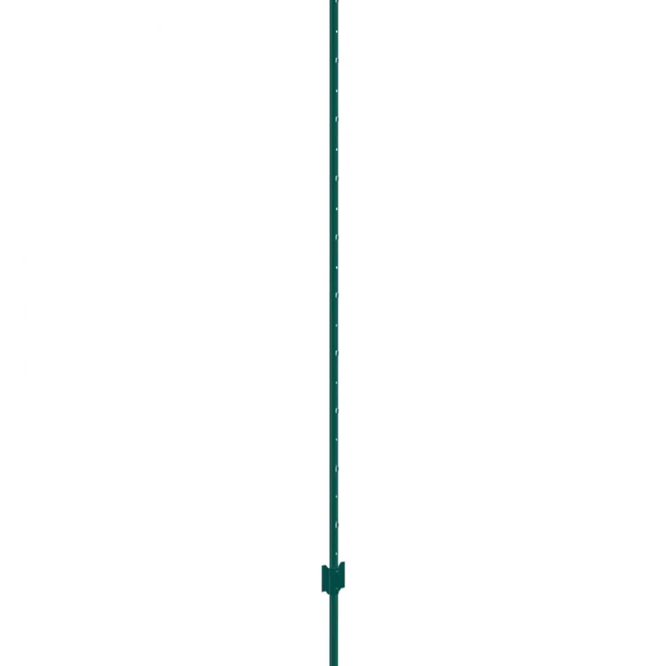 VEVOR 6 Feet Fence Post, 10 Pack U-Channel Heavy Duty Metal Fence Posts, Sturdy Steel Fence Stakes for Garden Yard, Lawn, Farms and Outdoor Wire Fencing, Green