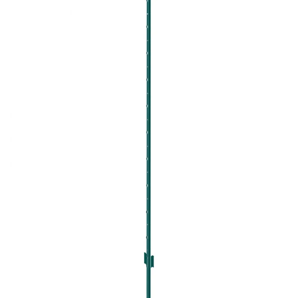 VEVOR 6 Feet Fence Post, 10 Pack U-Channel Heavy Duty Metal Fence Posts, Sturdy Steel Fence Stakes for Garden Yard, Lawn, Farms and Outdoor Wire Fencing, Green