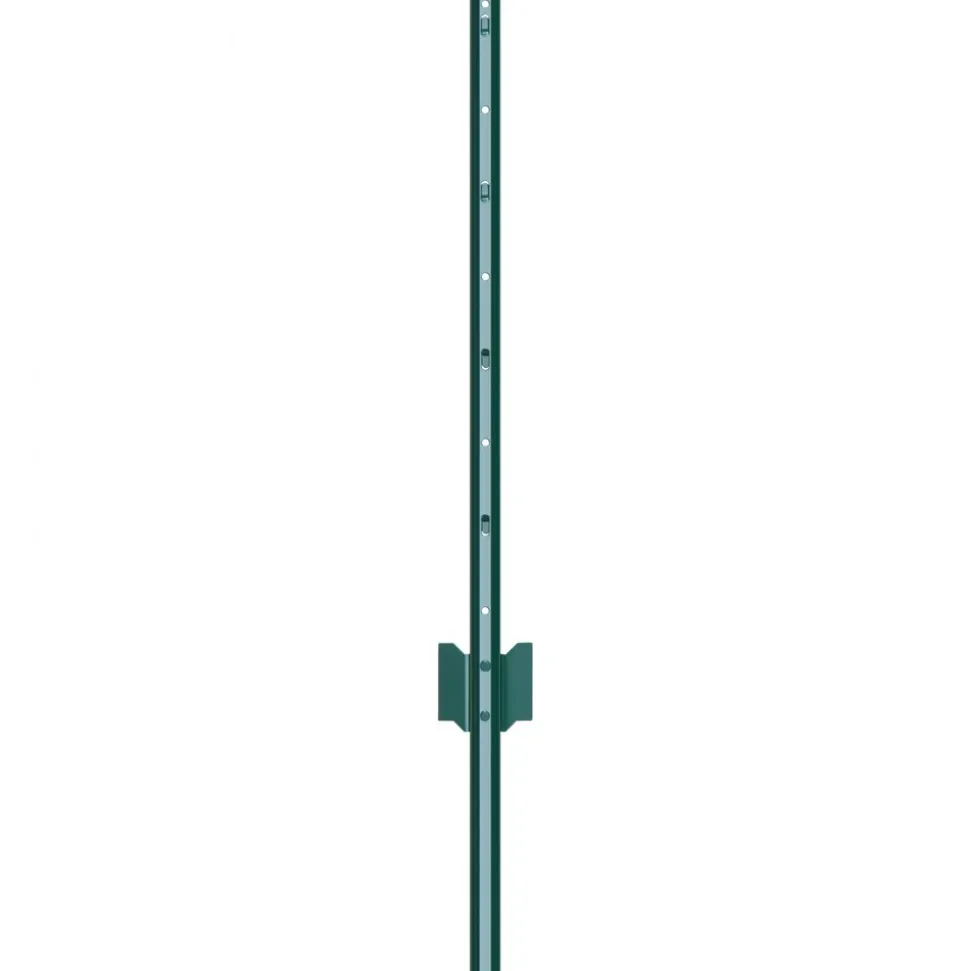 VEVOR 3 Feet Fence Post, 10 Pack U-Channel Heavy Duty Metal Fence Posts, Sturdy Steel Fence Stakes for Garden Yard, Lawn, Farms and Outdoor Wire Fencing, Green
