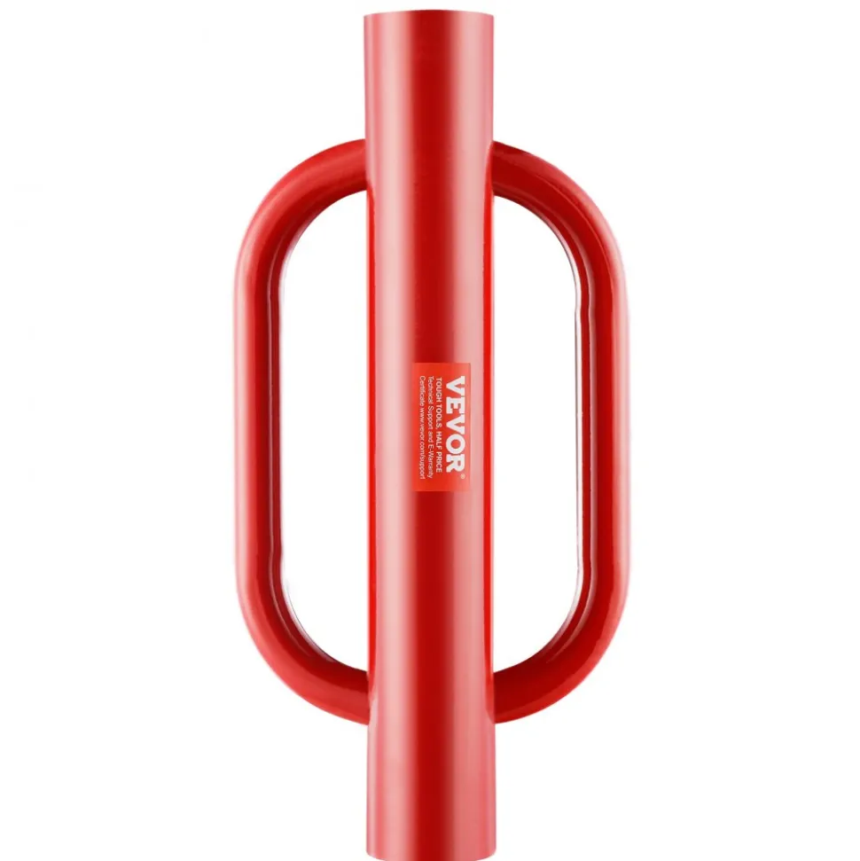 VEVOR Fence Post Driver with Handles, 4.11 in Inner Diameter T Post Pole Pounder, 22LB Heavy Duty Carbon Steel Hand Post Rammer, Farm Fencing Hole Digger for U Channel, Sign Pole, Wooden Post, Red