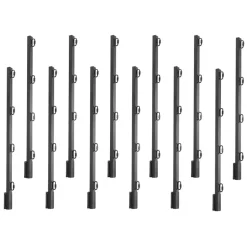 VEVOR Fence Post Extender, 12 Packs 32.1 in Barbed Wire Arm, Sturdy Steel Fence Height Extender, Flat or Surface Mounted  Barbed Wire Extension Arms, Protect Privacy and Prevent Pets Jumping Off