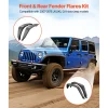 VEVOR Fender Flare, Front & Rear Jeep Fender Flares Compatible with 2007-2018 Jeep JK/JKU 2/4 Doors, Fine-Textured Black Paintable Off-Road Steel Liner Set, Fenders for Jeep JK, Rust-Resistant Coating