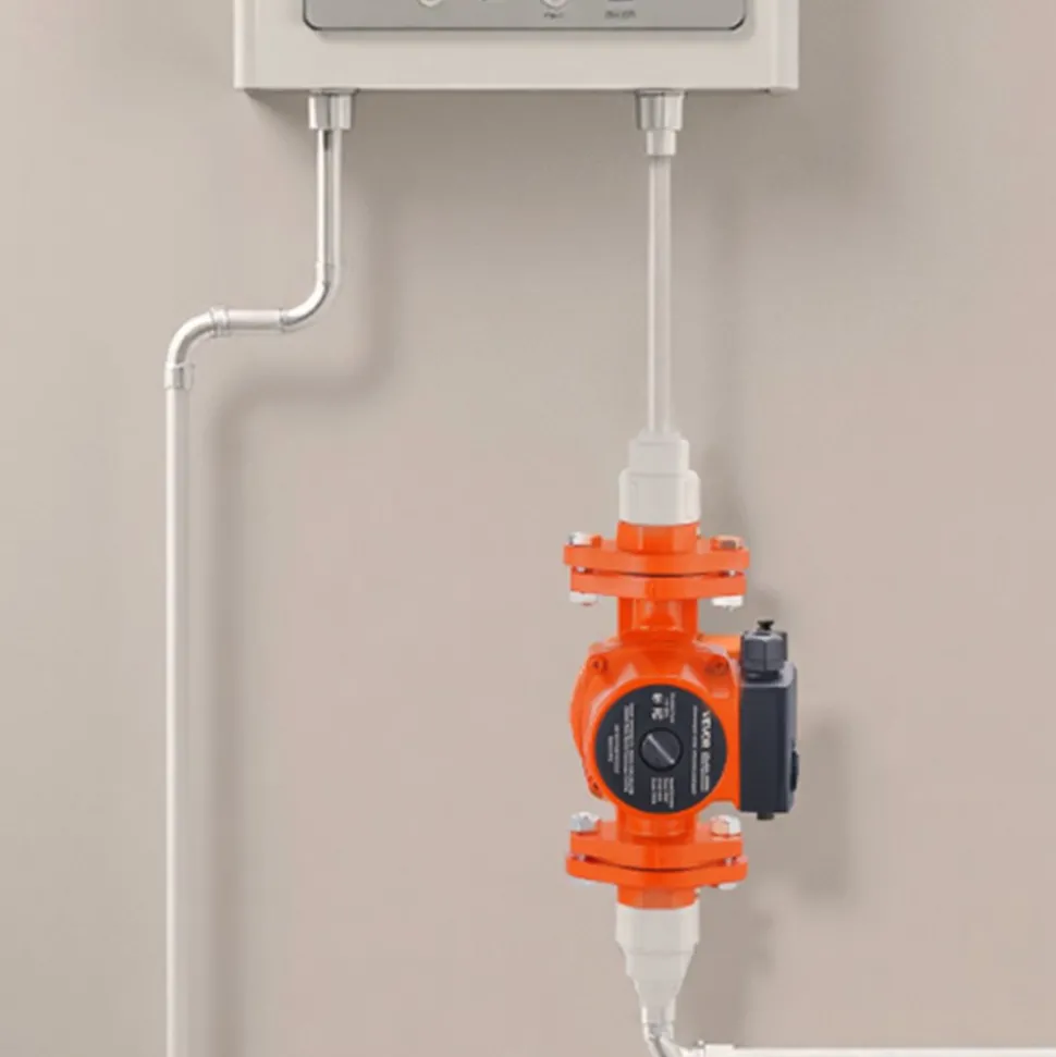 VEVOR F-15-58FC Cast Iron Circulator Pump, 17 GPM, AC 120V 20 ft Hot Water Recirculating Circulation Pump, 1-Inch Flange Connection, 3-Speed Adjustment, Quiet Operation, for Home Water Heating System