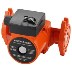 VEVOR F-15-58FC Cast Iron Circulator Pump, 17 GPM, AC 120V 20 ft Hot Water Recirculating Circulation Pump, 1-Inch Flange Connection, 3-Speed Adjustment, Quiet Operation, for Home Water Heating System