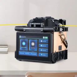 VEVOR Fiber Fusion Splicer 4 Motors, Clad Alignment Fiber Optic Splicer 6s Splicing & 13s Heating, Fiber Splicer Machine with 5" Touch Screen, 3 in 1 Fiber Holder, 7800mAh Battery for SM MM DS NZDS