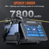 VEVOR Fiber Fusion Splicer 6 Motors with 8s Splicing & 18s Heating, 5200mAh Core Alignment Fibers Optical Splicer, 5" LCD Screen, 3 in 1 Fiber Holder, App Bluetooth Connectivity for SM MM DS NZDS