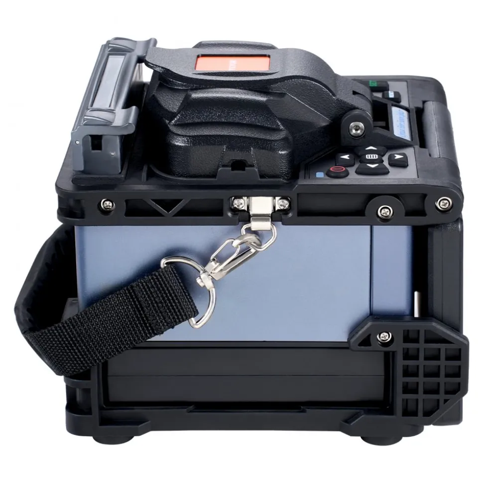 VEVOR Fiber Fusion Splicer 6 Motors with 8s Splicing & 18s Heating, 5200mAh Core Alignment Fibers Optical Splicer, 5" LCD Screen, 3 in 1 Fiber Holder, App Bluetooth Connectivity for SM MM DS NZDS