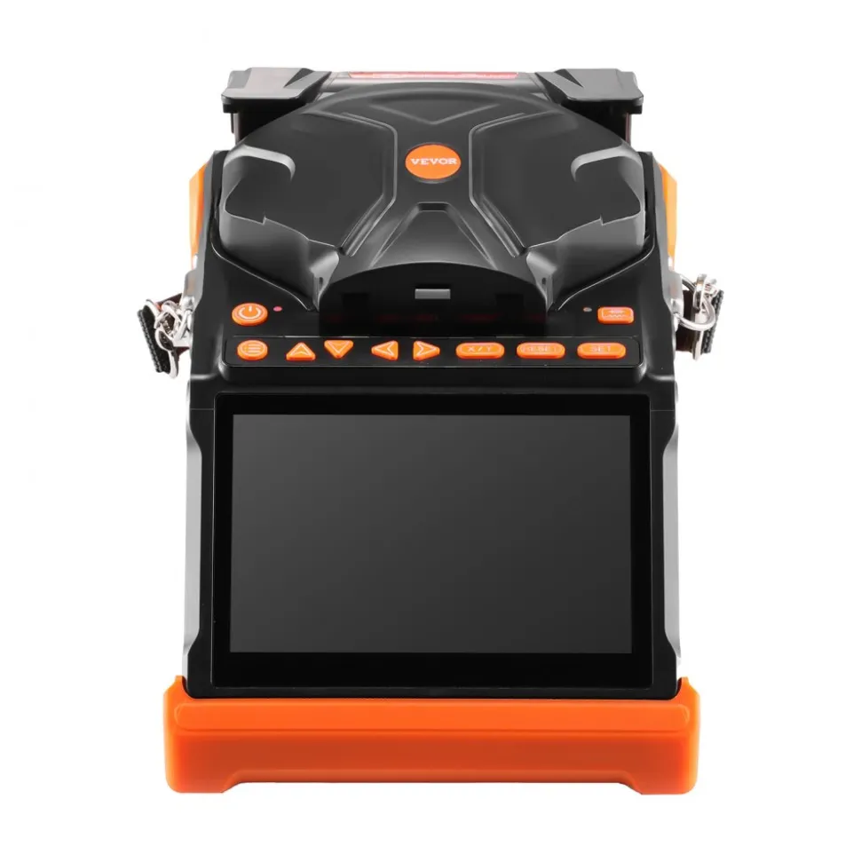 VEVOR Fiber Fusion Splicer 6 Motors, Core & Clad Alignment Fibers Optic Splicer with 6s Fast Splicing and 13s Heating, 5" Touch Screen, 3 in 1 Fiber Holder, 7800mAh Battery for SM MM DS NZDS Fibers