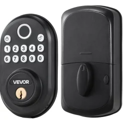 VEVOR Fingerprint Door Lock, with Fingerprint/Keypad Code/Key, One-Time and Anti-Peeking Password, Silent Mode, Constant Unlock Mode, Aluminum Alloy Panel, Electronic Keypad Deadbolt for Entry Doors