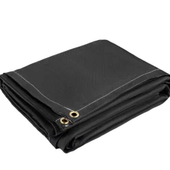 VEVOR Fire Blankets, 2 Pack Welding Blankets, 8' x 10' Fire Suppression Blanket, 1022°F Flame Retardant Blanket, Black Fire Emergency Blankets, Fiberglass Fire Retardant Blanket with 12 Brass Gromme