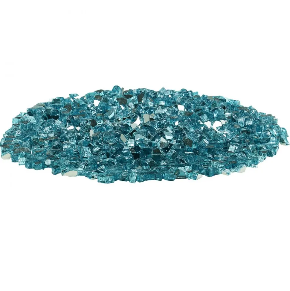 VEVOR Fire Glass, 10 LBS / 4.5 KG High-Temperature Resistant Fireplace Rocks, 1/2-Inch / 12.7 mm Reflective & Smokeless Firepit Glass Rock, High Luster Stone Landscaping for Fire Pit Table, Black
