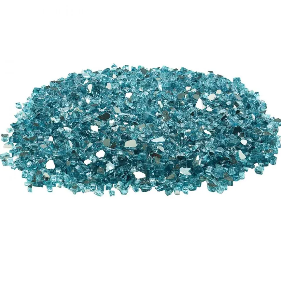 VEVOR Fire Glass, 10 LBS / 4.5 KG High-Temperature Resistant Fireplace Rocks, 1/2-Inch / 12.7 mm Reflective & Smokeless Firepit Glass Rock, High Luster Stone Landscaping for Fire Pit Table, Black