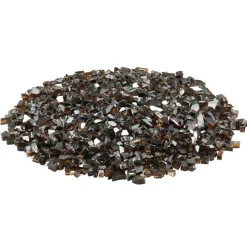 VEVOR Fire Glass, 10 LBS / 4.5 KG High-Temperature Resistant Fireplace Rocks, 1/2-Inch / 12.7 mm Reflective & Smokeless Firepit Glass Rock, High Luster Stone Landscaping for Fire Pit Table, Copper
