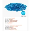 VEVOR Fire Glass, 10 lbs / 4.5 kg High-Temperature Resistant Fireplace Rocks, 3/4-Inch / 19.05 mm Reflective Firepit Glass Beads, High Luster Stone Landscaping for Fire Pit Table, Caribbean Blue