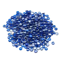 VEVOR Fire Glass, 10LBS / 4.5KG High-Temperature Resistant Fireplace Rocks, 1/2-Inch / 12.7 mm Reflective & Smokeless Firepit Glass Rock, High Luster Stone Landscaping for Fire Pit Table, Cobalt Blue
