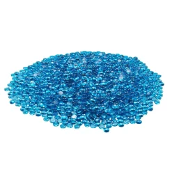 VEVOR Fire Glass, 10 LBS / 4.5 KG High-Temperature Resistant Fireplace Rocks, 1/4-Inch / 6.35 mm Reflective & Smokeless Firepit Glass Rock, High Luster Stone Landscaping for Fire Pit Table, Copper