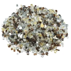 VEVOR Fire Glass, 10 LBS / 4.5 KG High-Temperature Resistant Fireplace Rocks, 1/2-Inch / 12.7 mm Reflective & Smokeless Firepit Glass Rock, High Luster Stone Landscaping for Fire Pit Table, Aqua Blue