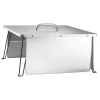 VEVOR Fire Pit Heat Deflector, 25.4x25.4x14.6 inch Square Outdoor Burner Cover, Stainless Steel Bonfire Camping Wood Burning, Push Heat Down and Out with 4 Foldable Legs & Carrying Handle