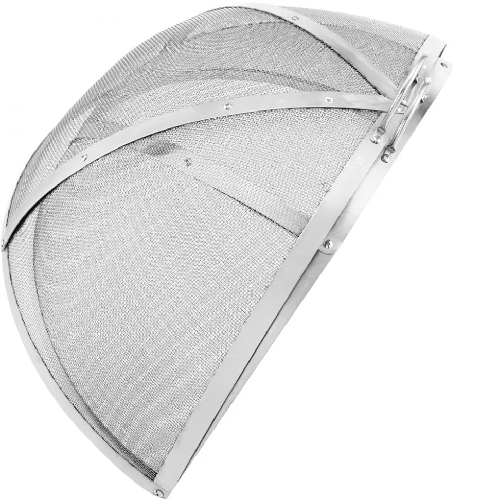 VEVOR Firepit Spark Screen Lid, 30" Diameter, Outdoor Firepit Ring Cover Round Accessories, Fire Pit Metal Cover, Easy-Opening Stainless Steel Fire Ring Covers for Outdoor Patio Fire Pits Backyard
