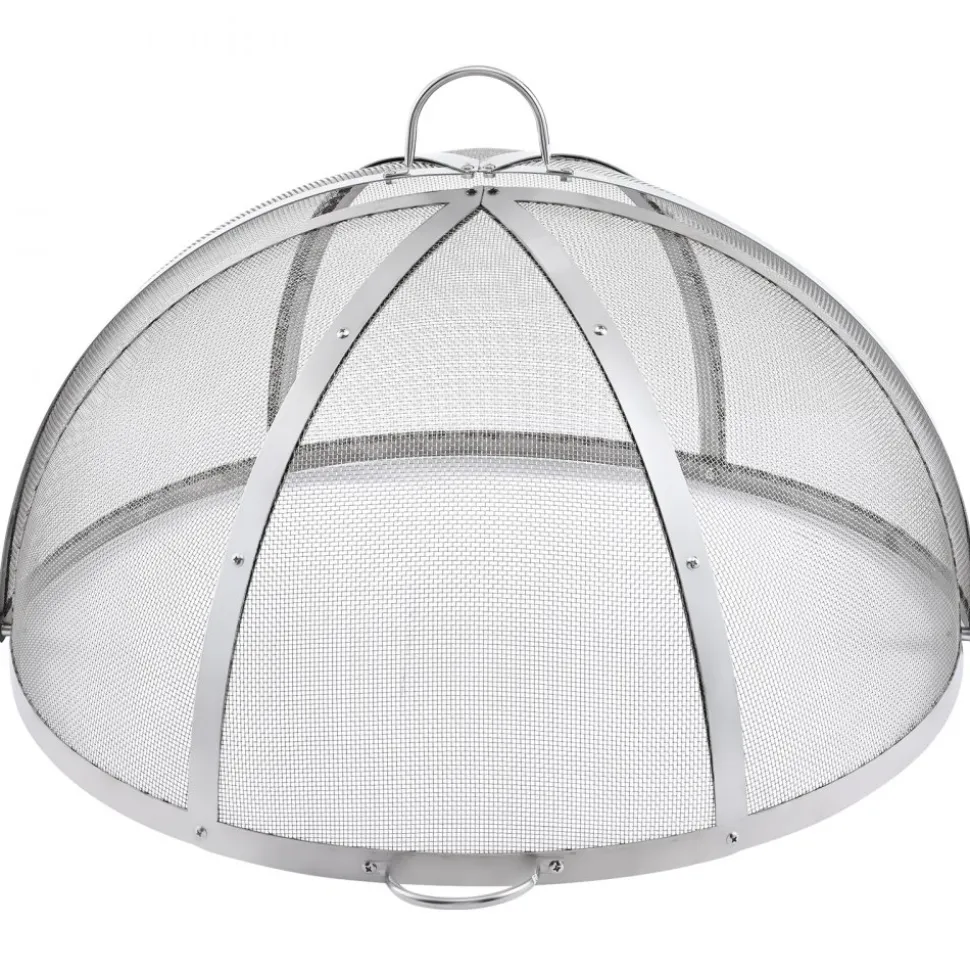 VEVOR Firepit Spark Screen Lid, 30" Diameter, Outdoor Firepit Ring Cover Round Accessories, Fire Pit Metal Cover, Easy-Opening Stainless Steel Fire Ring Covers for Outdoor Patio Fire Pits Backyard