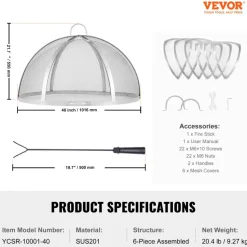 VEVOR Firepit Spark Screen Lid, 40