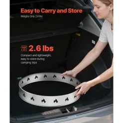 VEVOR Fire Pit Stand for Solo Stove Bonfire,27 Inch Smokeless Fire Pit Ring,Stainless Steel Fireplace Stove Ranger Support Frame Accessory, Portable Outdoor Camping Holder Tools for Fireplace