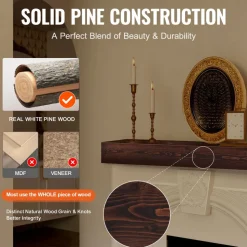 VEVOR Fireplace Mantel, 60