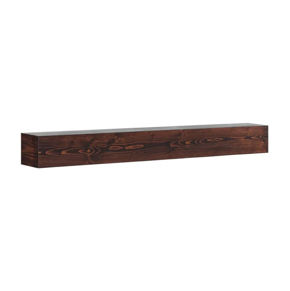 VEVOR Fireplace Mantel, 60" x 8" x 6", 50 lbs Weight Capacity, Natural Wood Mantel for Over Fireplace, Wall Mounted Floating Farmhouse Shelf, Handcrafted Fireplace Mantel for Wall Decor, Rustic Brown
