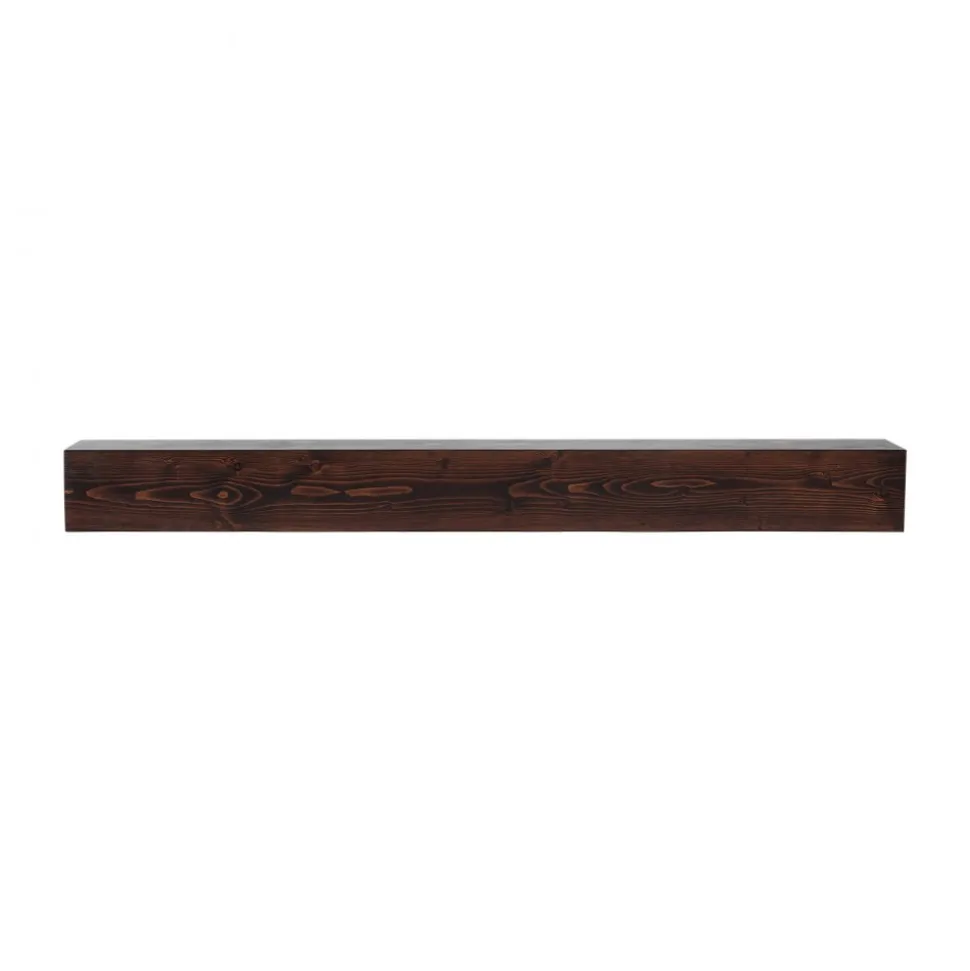 VEVOR Fireplace Mantel, 60" x 8" x 6", 50 lbs Weight Capacity, Natural Wood Mantel for Over Fireplace, Wall Mounted Floating Farmhouse Shelf, Handcrafted Fireplace Mantel for Wall Decor, Rustic Brown