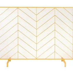 VEVOR Fireplace Screen Single Panel, Sturdy Iron Mesh Fireplace Screen, 38.6