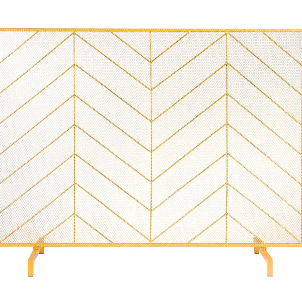 VEVOR Fireplace Screen Single Panel, Sturdy Iron Mesh Fireplace Screen, 38.6"(L) x29.8"(H) Spark Guard Cover, Simple Installation, Free Standing Fire Fence Grate for Living Room Home Decor Modern