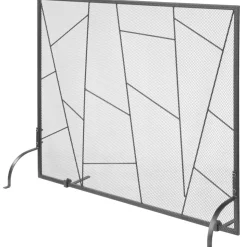 VEVOR Fireplace Screen Single Panel, Sturdy Iron Mesh Fireplace Screen, 35.6