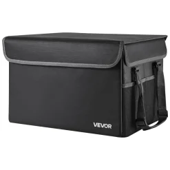 VEVOR Fireproof Document Box, 1832 ℉ Heat Insulated Fireproof & Waterproof Box, Space-Saving and Foldable Design, Portable Home Office Travel File Organizer, for Passports, Important Documents, Files