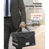 VEVOR Fireproof Document Box, 1832 ℉ Heat Insulated Fireproof & Waterproof Box with Lock, Portable File Storage Security Organizer Home Office Travel Use, for Passports, Important Documents & Files