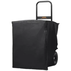 VEVOR Firewood Log Cart, 250 lbs Capacity, Outdoor and Indoor Wood Rack Storage Mover with PU Wheels & Waterproof Cloth, Heavy Duty Steel Dolly Hauler, Firewood Carrier for Fireplace, Fire Pit, Black
