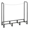 VEVOR Firewood Rack 4ft 1/4 Cord Heavy Duty Outdoor Wood Storage Holder, for Fireplace Patio Deck, 550 lbs Load Capacity, Carbon Steel Frame Fire Log Stacker Stand, Metal Wood Pile Organizer, Black