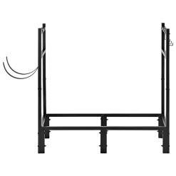VEVOR Firewood Rack 32.68 Inch Heavy Duty Indoor Fire Wood Storage Holder, for Fireplace Patio Deck, 550 lbs Load Capacity, Stacker Stand with Log Carrier Bag, Metal Wood Pile Organizer Tool, Black