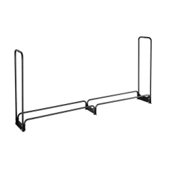 VEVOR Firewood Rack with Waterproof Cover, 101 x 14 x 46 in Outdoor Firewood Holder, 660lb Weight Capacity, 1/2 Cord Log Holder, Half-Covered, Powder-coated Wood Storage Rack for Fireplace Deck
