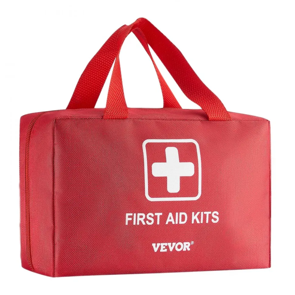 VEVOR First Aid Kit, 500 Pieces, 600D Nylon Large Survival First Aid Bag, Emergency Medical Supplies, for Home, Car, Office, Travel, Camping, Truck, Hiking, Sports, Vehicle and Outdoor Emergencies