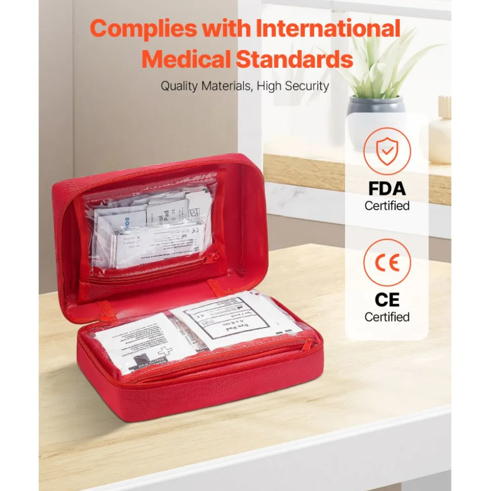 VEVOR First Aid Kit, 500 Pieces, 600D Nylon Large Survival First Aid Bag, Emergency Medical Supplies, for Home, Car, Office, Travel, Camping, Truck, Hiking, Sports, Vehicle and Outdoor Emergencies