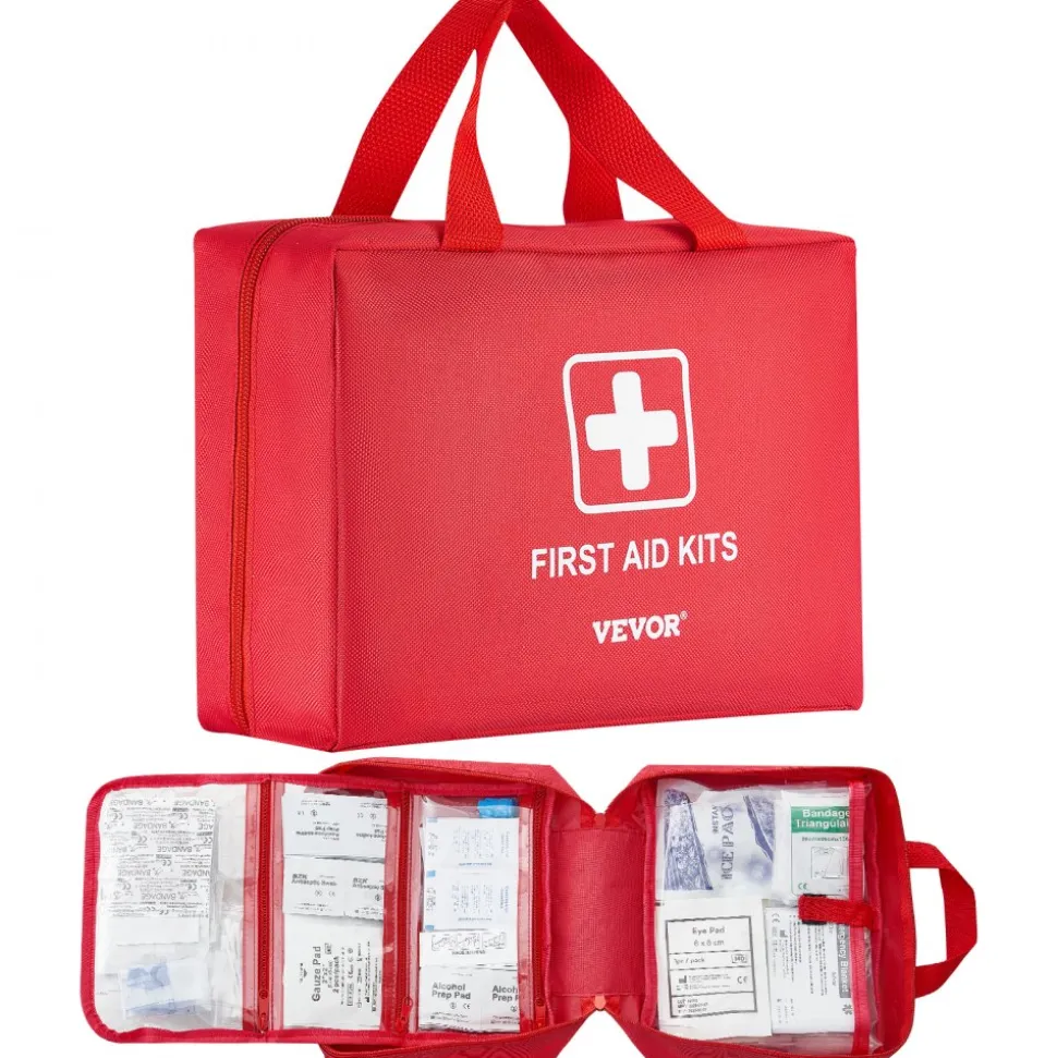 VEVOR First Aid Kit, 420 Pieces, 600D Nylon Large Survival First Aid Bag, Emergency Medical Supplies, for Home, Car, Office, Travel, Camping, Truck, Hiking, Sports, Vehicle and Outdoor Emergencies