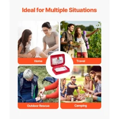 VEVOR First Aid Kit, 420 Pieces, 600D Nylon Large Survival First Aid Bag, Emergency Medical Supplies, for Home, Car, Office, Travel, Camping, Truck, Hiking, Sports, Vehicle and Outdoor Emergencies