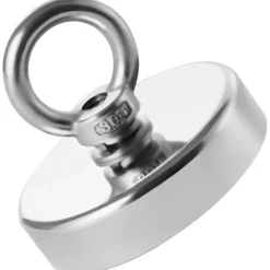 VEVOR Fishing Magnet, 700 LBS/318 Kg Pulling Force Super Strong Neodymium Fishing Magnet, Rare Earth Magnet with Handle Diameter 2.36 in/60 mm for Retrieving in River, Magnetic Fishing, Heavy Hanging